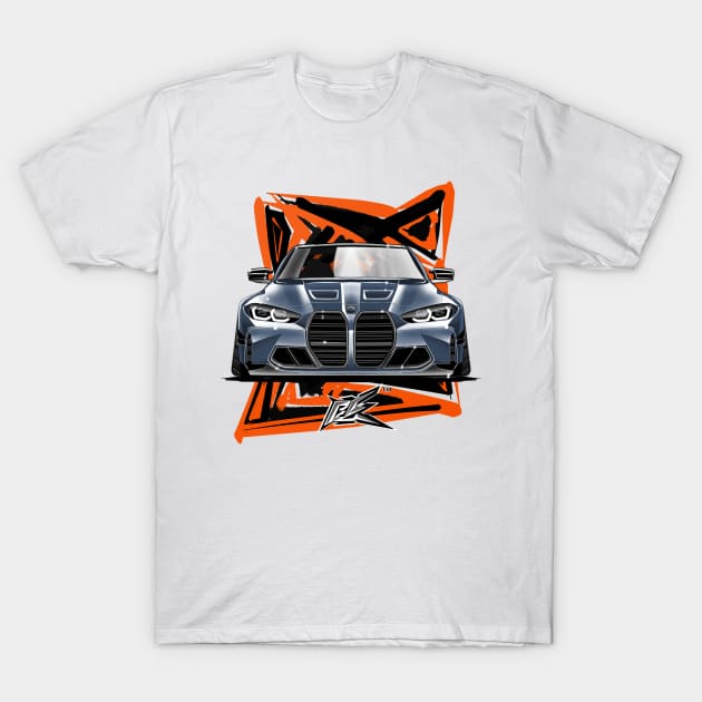 bmw m4 g82 competition gray T-Shirt by naquash